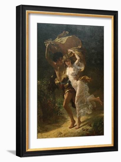 The Storm-Pierre-Auguste Cot-Framed Art Print