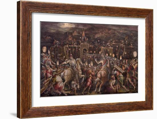 The Storming of the Fortress Near Porta Camollia in Siena, 1570-Giorgio Vasari-Framed Giclee Print