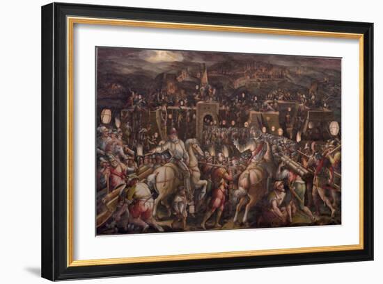 The Storming of the Fortress Near Porta Camollia in Siena, 1570-Giorgio Vasari-Framed Giclee Print