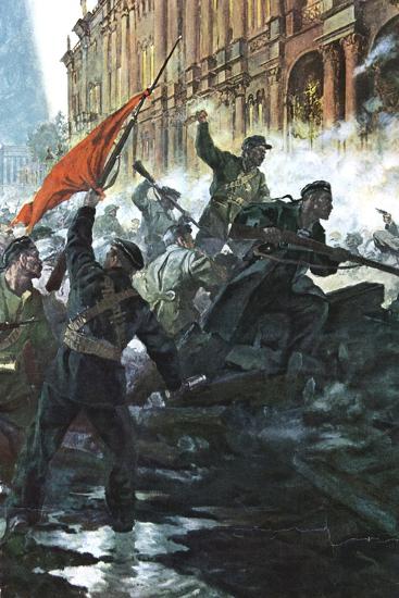 The Storming Of The Winter Palace St Petersburg Russian Revolution October 1917 Giclee Print Art Com