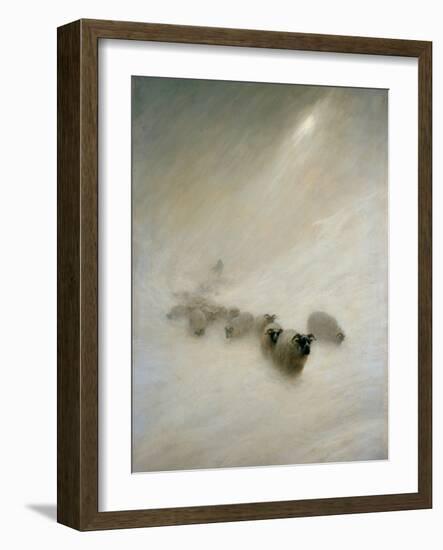 The Stormy Blast, C.1898 (Oil on Canvas)-Joseph Farquharson-Framed Giclee Print