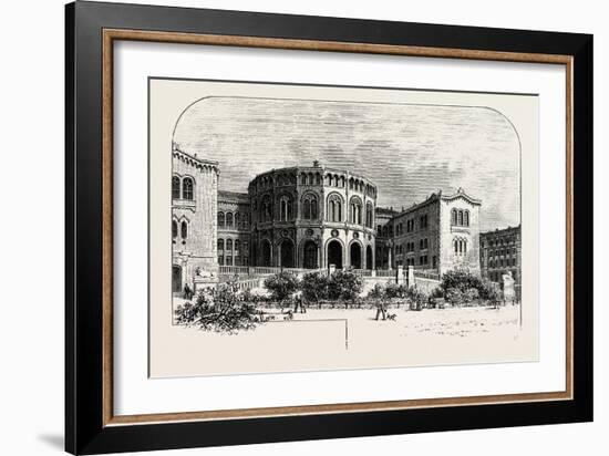 The Storthings Hus (Parliament House), Christiania, Oslo-null-Framed Giclee Print