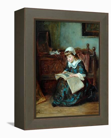 The Story Book, 1864-93-Robert Alexander Hillingford-Framed Premier Image Canvas