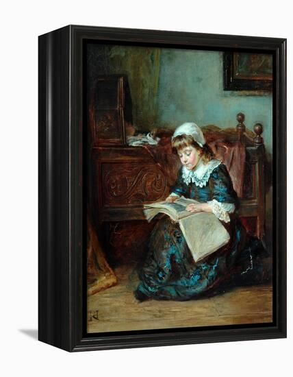 The Story Book, 1864-93-Robert Alexander Hillingford-Framed Premier Image Canvas