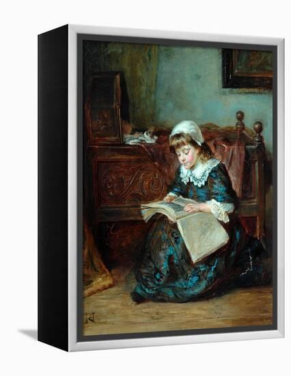 The Story Book, 1864-93-Robert Alexander Hillingford-Framed Premier Image Canvas