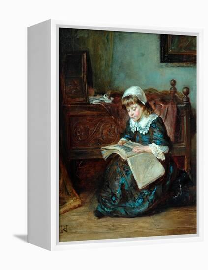 The Story Book, 1864-93-Robert Alexander Hillingford-Framed Premier Image Canvas