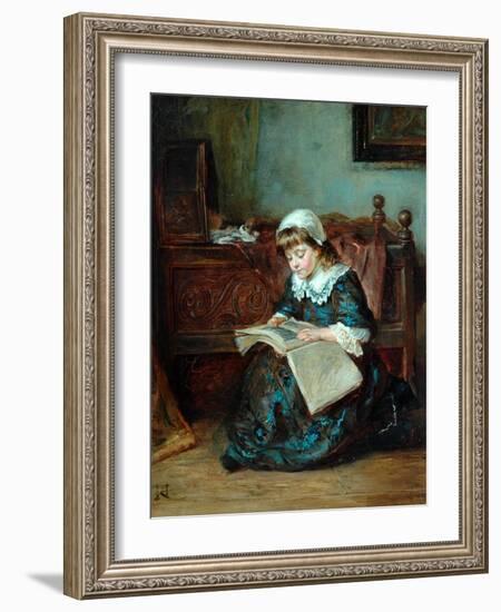 The Story Book, 1864-93-Robert Alexander Hillingford-Framed Giclee Print