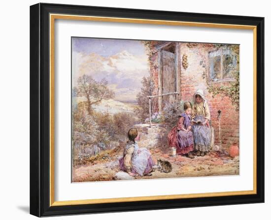 The Story Book-Myles Birket Foster-Framed Giclee Print