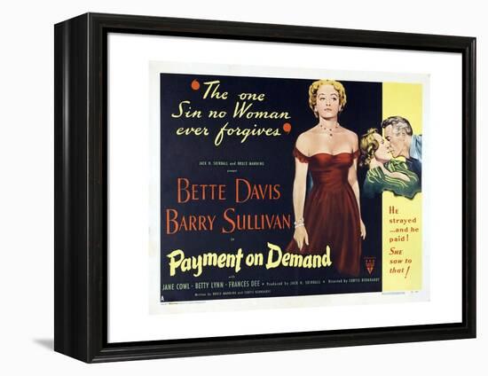 The Story of a Divorce, 1951, "Payment On Demand" Directed by Curtis Bernhardt-null-Framed Premier Image Canvas