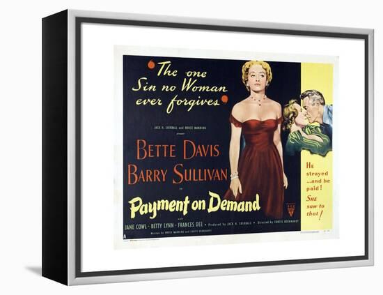 The Story of a Divorce, 1951, "Payment On Demand" Directed by Curtis Bernhardt-null-Framed Premier Image Canvas