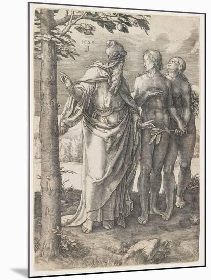 The Story of Adam and Eve: the First Prohibition, 1529-Lucas van Leyden-Mounted Giclee Print