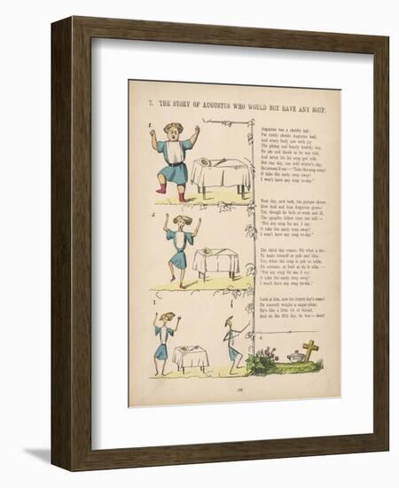 The Story of Augustus Who Would Not Have Any Soup "-Heinrich Hoffmann-Framed Art Print