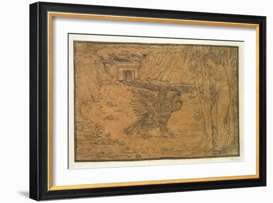 The Story of Cupid and Psyche: the Black Water-Edward Burne-Jones-Framed Giclee Print