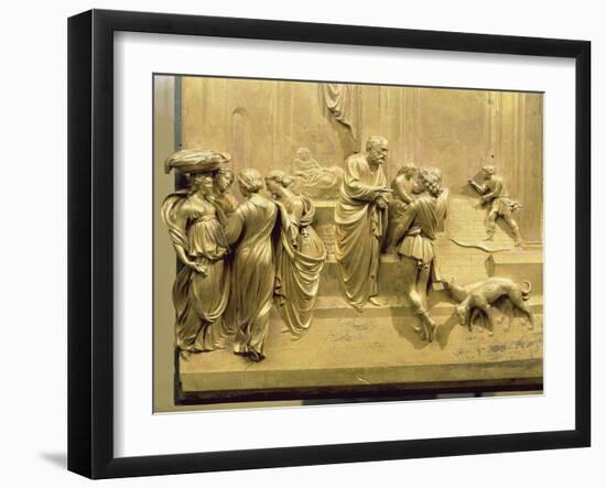 The Story of Jacob and Esau, Detail from the Original Panel from the East Doors of the Baptistery-Lorenzo Ghiberti-Framed Giclee Print