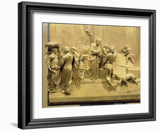 The Story of Jacob and Esau, Detail from the Original Panel from the East Doors of the Baptistery-Lorenzo Ghiberti-Framed Giclee Print