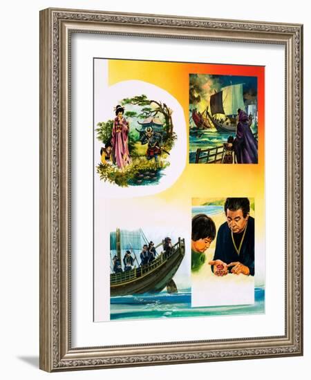 The Story of Lady Nii and Her Final Voyage-Andrew Howat-Framed Giclee Print