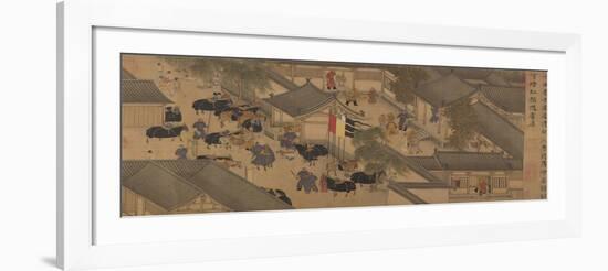 The Story of Lady Wenji, Handscroll, Early 15th century-Chinese School-Framed Giclee Print