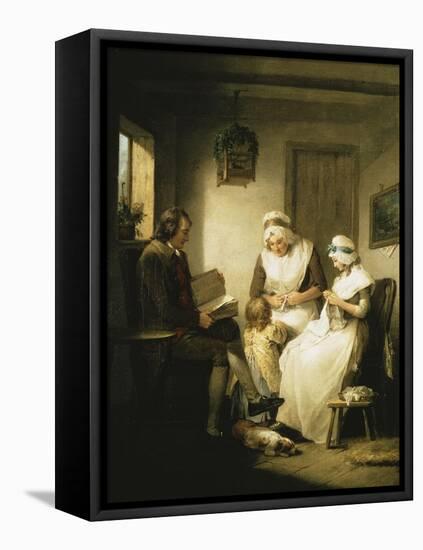 The Story of Laetitia: Domestic Happiness-George Morland-Framed Premier Image Canvas