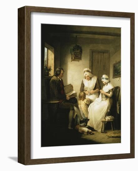 The Story of Laetitia: Domestic Happiness-George Morland-Framed Giclee Print