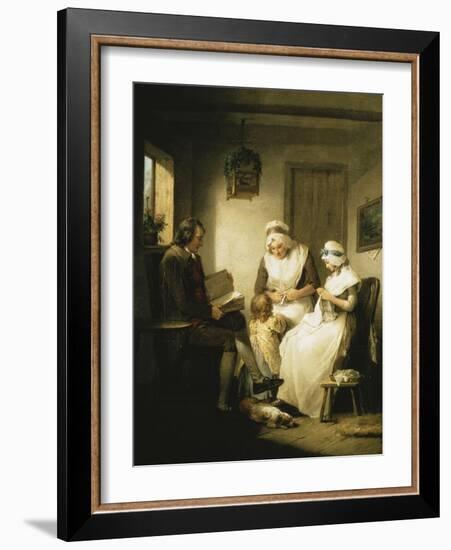 The Story of Laetitia: Domestic Happiness-George Morland-Framed Giclee Print