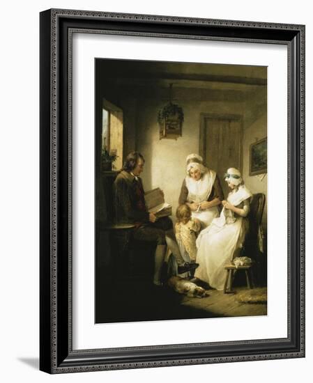 The Story of Laetitia: Domestic Happiness-George Morland-Framed Giclee Print