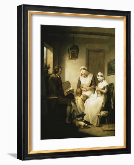 The Story of Laetitia: Domestic Happiness-George Morland-Framed Giclee Print