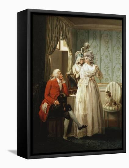 The Story of Laetitia: Dressing for the Masquerade-George Morland-Framed Premier Image Canvas