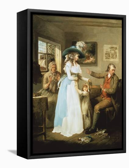 The Story of Laetitia: the Virtuous Parent-George Morland-Framed Premier Image Canvas