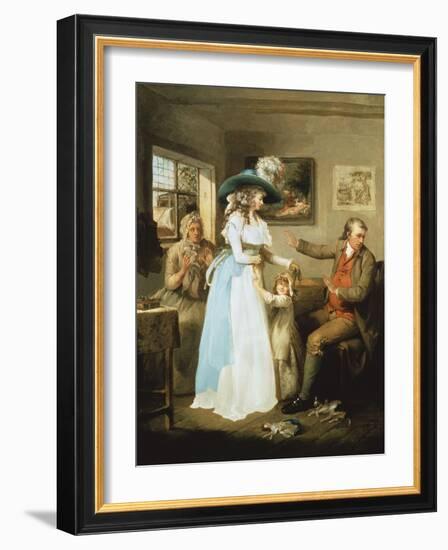 The Story of Laetitia: the Virtuous Parent-George Morland-Framed Giclee Print