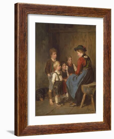 The Story of Saint Nicholas (Painting)-Franz Von Defregger-Framed Giclee Print