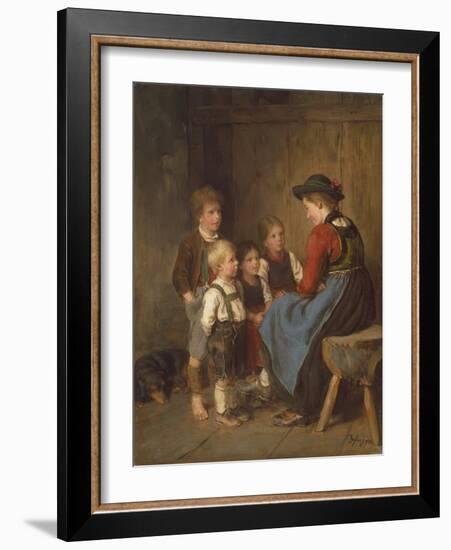 The Story of Saint Nicholas (Painting)-Franz Von Defregger-Framed Giclee Print