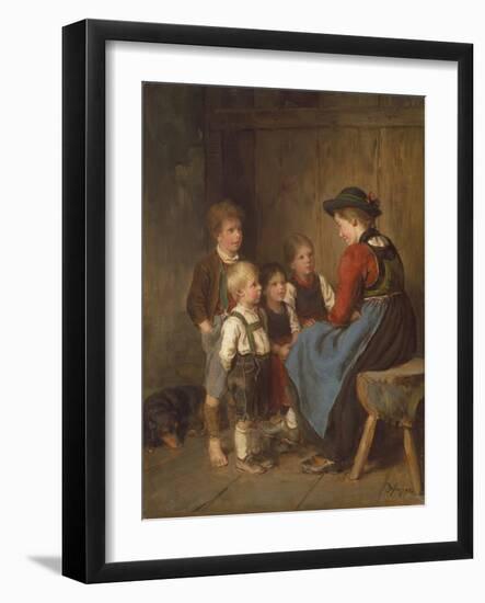 The Story of Saint Nicholas (Painting)-Franz Von Defregger-Framed Giclee Print