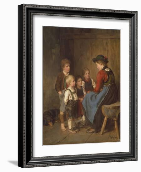 The Story of Saint Nicholas (Painting)-Franz Von Defregger-Framed Giclee Print