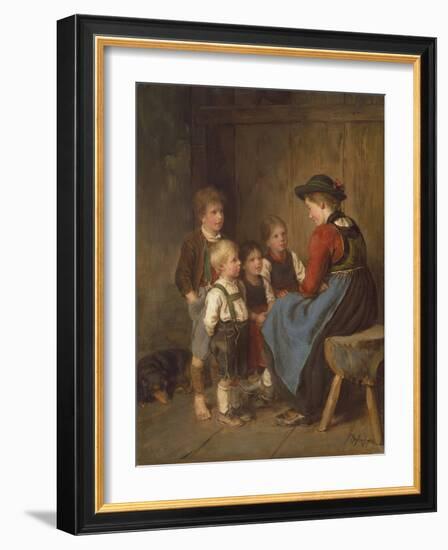 The Story of Saint Nicholas (Painting)-Franz Von Defregger-Framed Giclee Print