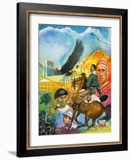 The Story of South America-Mcbride-Framed Giclee Print