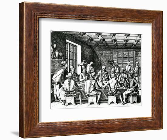 The Story of the Egg of Christopher Columbus (1450-1506) 1585-88-Theodore de Bry-Framed Giclee Print