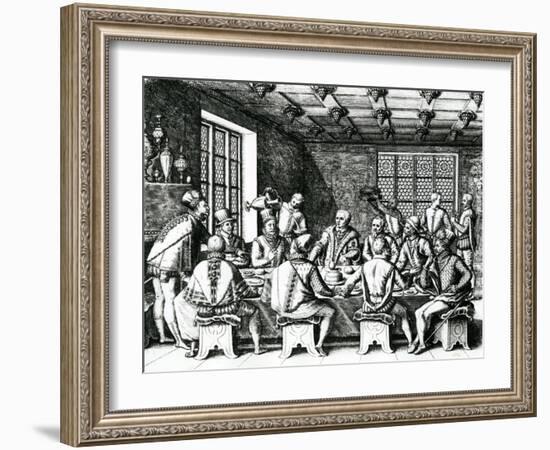 The Story of the Egg of Christopher Columbus (1450-1506) 1585-88-Theodore de Bry-Framed Giclee Print
