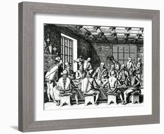 The Story of the Egg of Christopher Columbus (1450-1506) 1585-88-Theodore de Bry-Framed Giclee Print