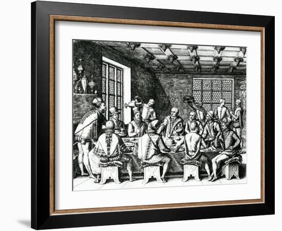 The Story of the Egg of Christopher Columbus (1450-1506) 1585-88-Theodore de Bry-Framed Giclee Print