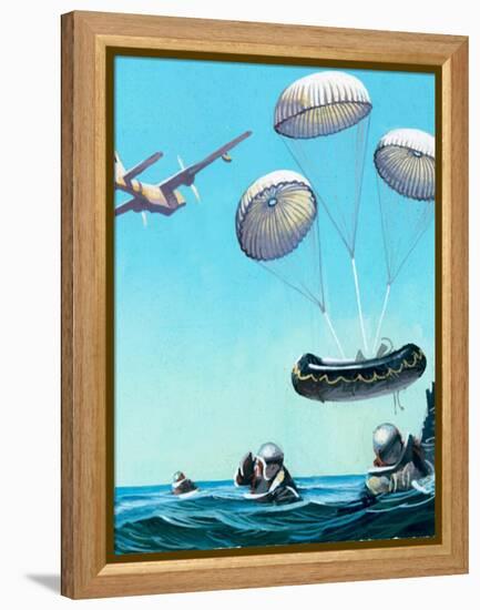 The Story of the Parachute: Sky-Divers of the Future-Ferdinando Tacconi-Framed Premier Image Canvas