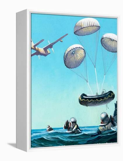 The Story of the Parachute: Sky-Divers of the Future-Ferdinando Tacconi-Framed Premier Image Canvas