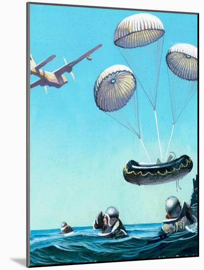 The Story of the Parachute: Sky-Divers of the Future-Ferdinando Tacconi-Mounted Giclee Print