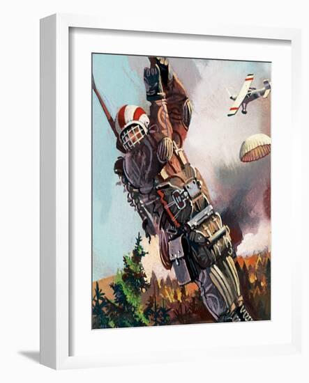 The Story of the Parachute: Sky-Divers of the Future-Ferdinando Tacconi-Framed Giclee Print