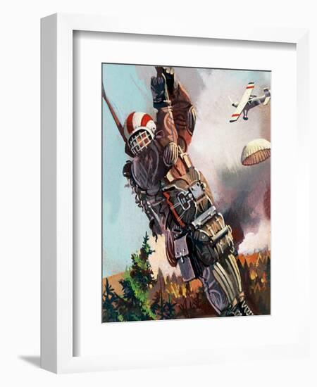 The Story of the Parachute: Sky-Divers of the Future-Ferdinando Tacconi-Framed Giclee Print