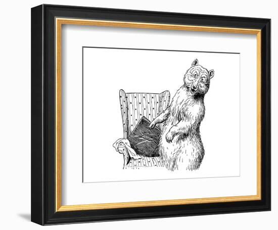 The Story of The Three Bears-Leslie Brooke-Framed Art Print