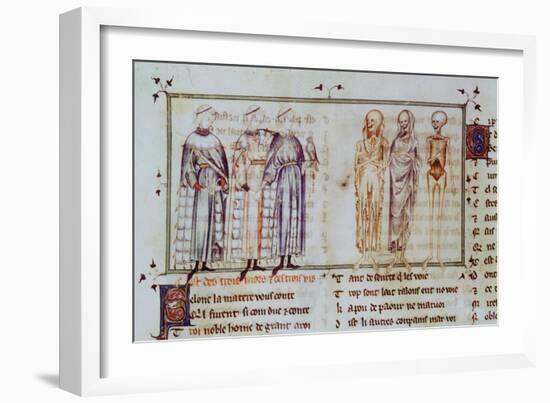 The Story of the Three Living Men and the Three Dead Men, from "Receuil de Poesies Francaises"-null-Framed Giclee Print