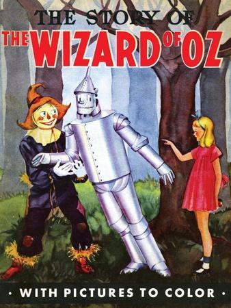 'The Story of the Wizard of Oz with Pictures to Color' Art Print | Art.com