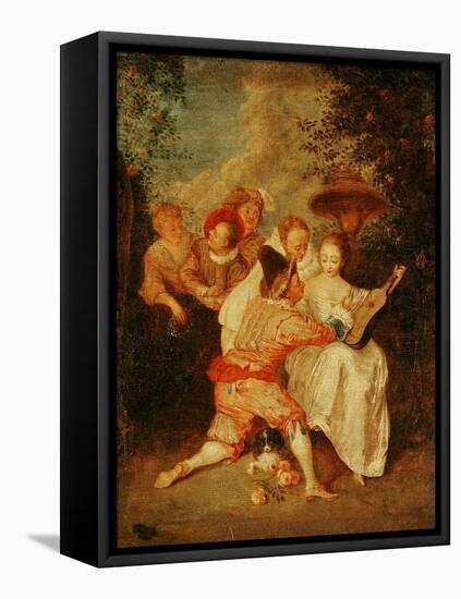 The Storyteller-Jean Antoine Watteau-Framed Premier Image Canvas