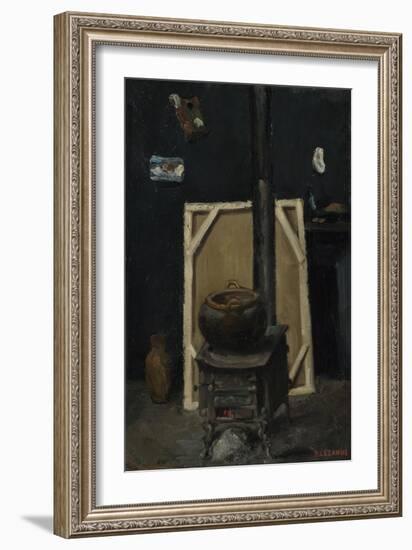 The Stove in the Studio, Ca 1865-Paul Cézanne-Framed Giclee Print