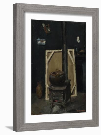 The Stove in the Studio, Ca 1865-Paul Cézanne-Framed Giclee Print